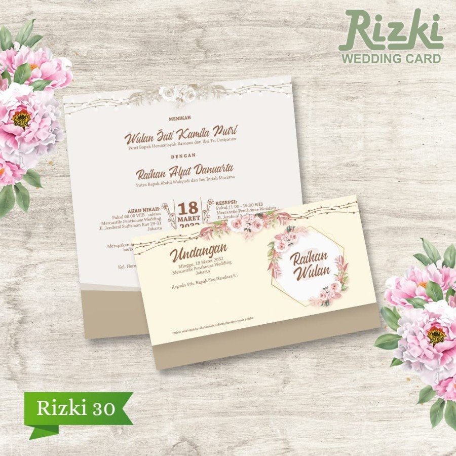 Blangko Undangan Pernikahan Rizki 30