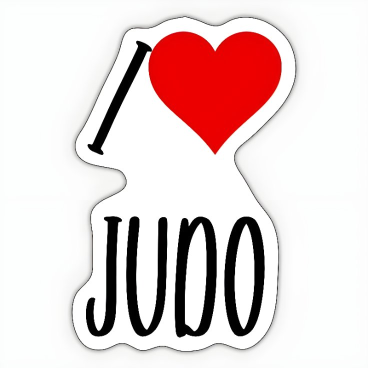 Sticker Logo Judo Martial Arts Quote I Love Judo Red Heart Symbol Emblem Vinyl Grafftac Glossy Die C