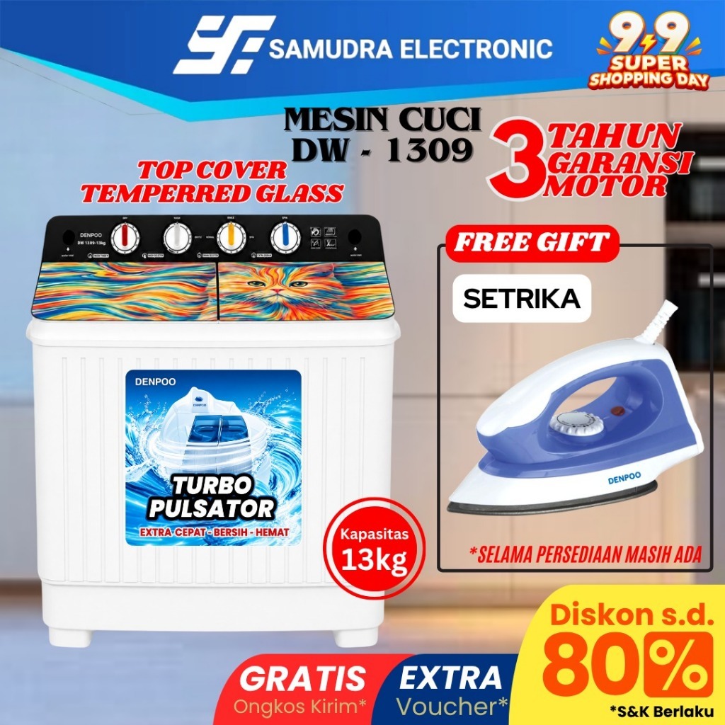Mesin Cuci 13 KG Denpoo DW 1309
