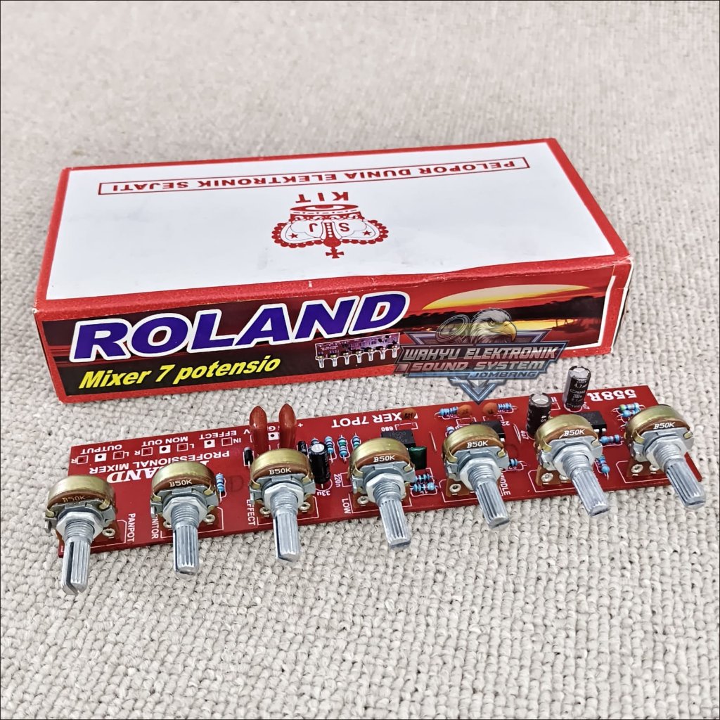 Kit Mixer Mikser ROLAND 7 Potensio Penguat Mic