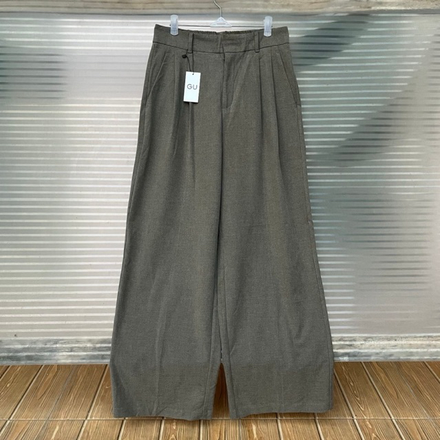 GU Kulot Pleated Stone Grey