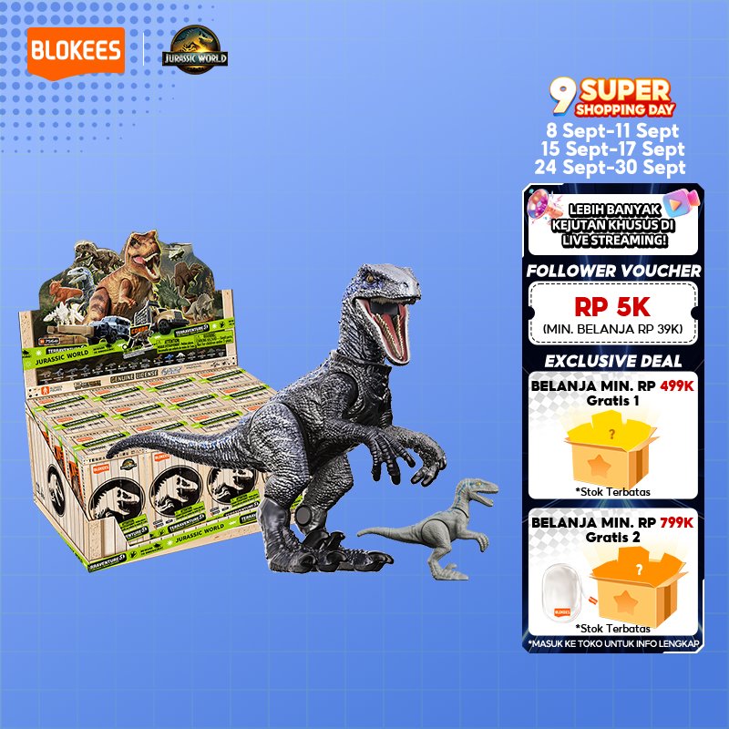 BLOKEES Jurassic World Terraventure TS01 | Blind Box Plastic Model Action Figure Birthday Gift Kid T