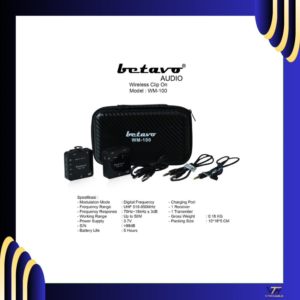 MIC WIRELESS BETAVO WM 100