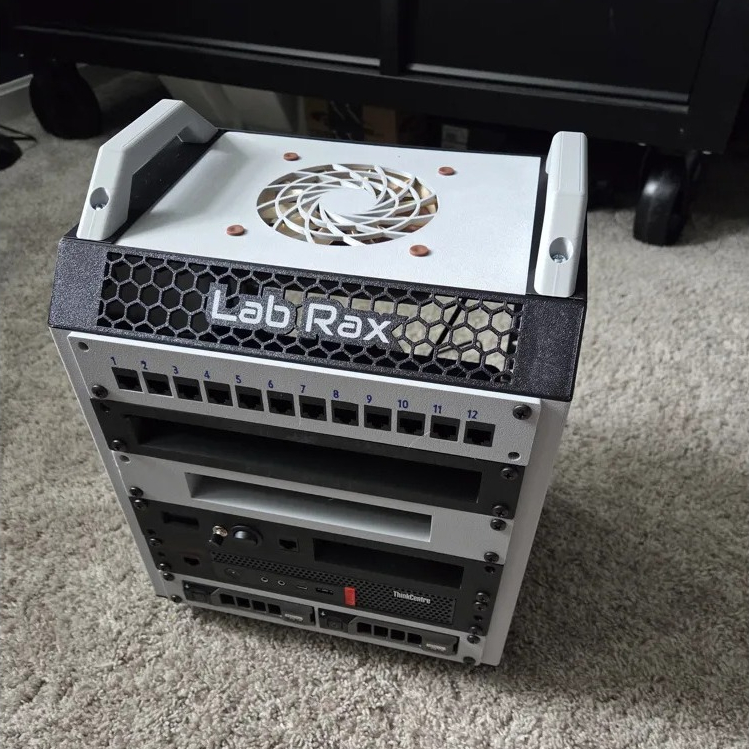 Custom Rack Mini 5U 10" Modular Server Network Switch Router Rackmount 5 U 3D Print Mini Homelab Uku