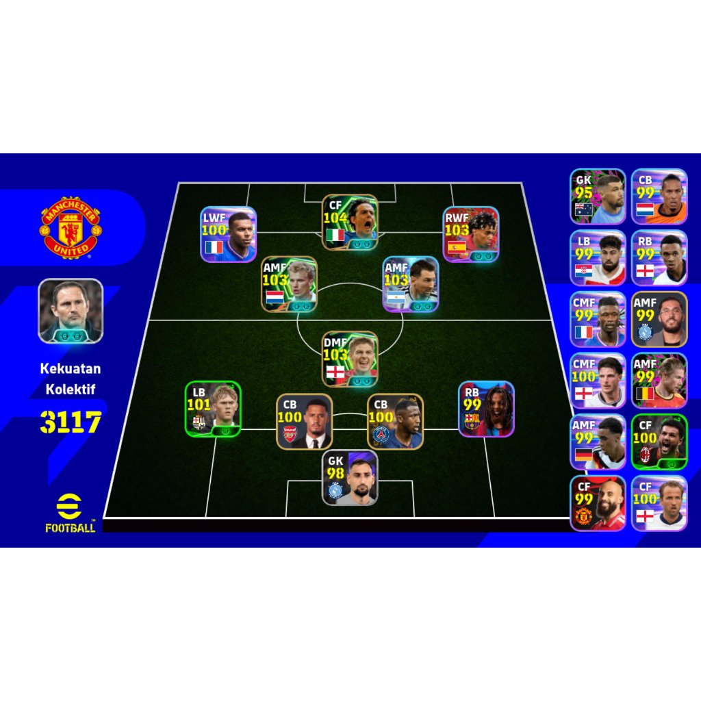 Akun Efootball Mobile Epic Inzaghi, Bergkamp. Gerrard dkk