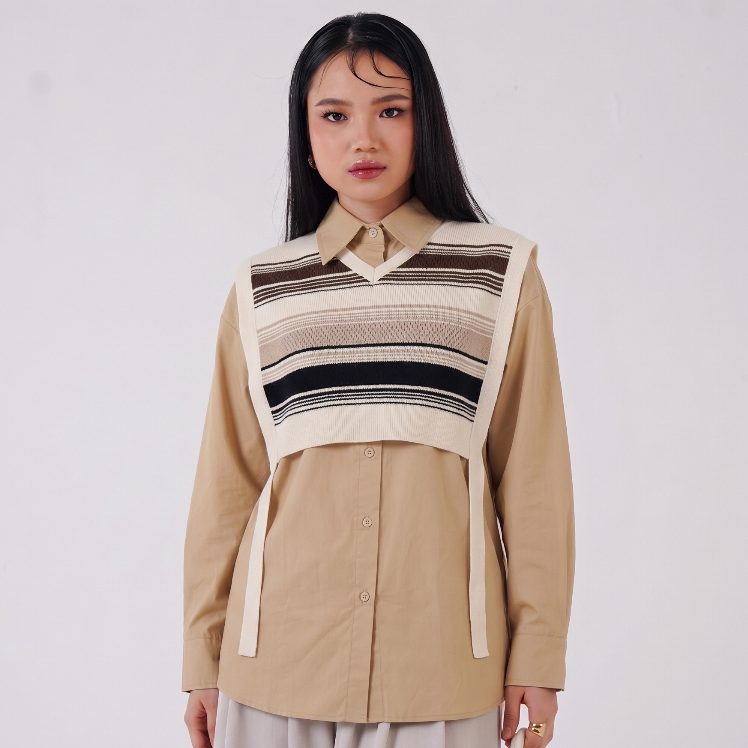 PAYUBGT - Vanessa Vest | Kemeja Wanita Kekinian | Atasan Katun Poplin Daily Wear