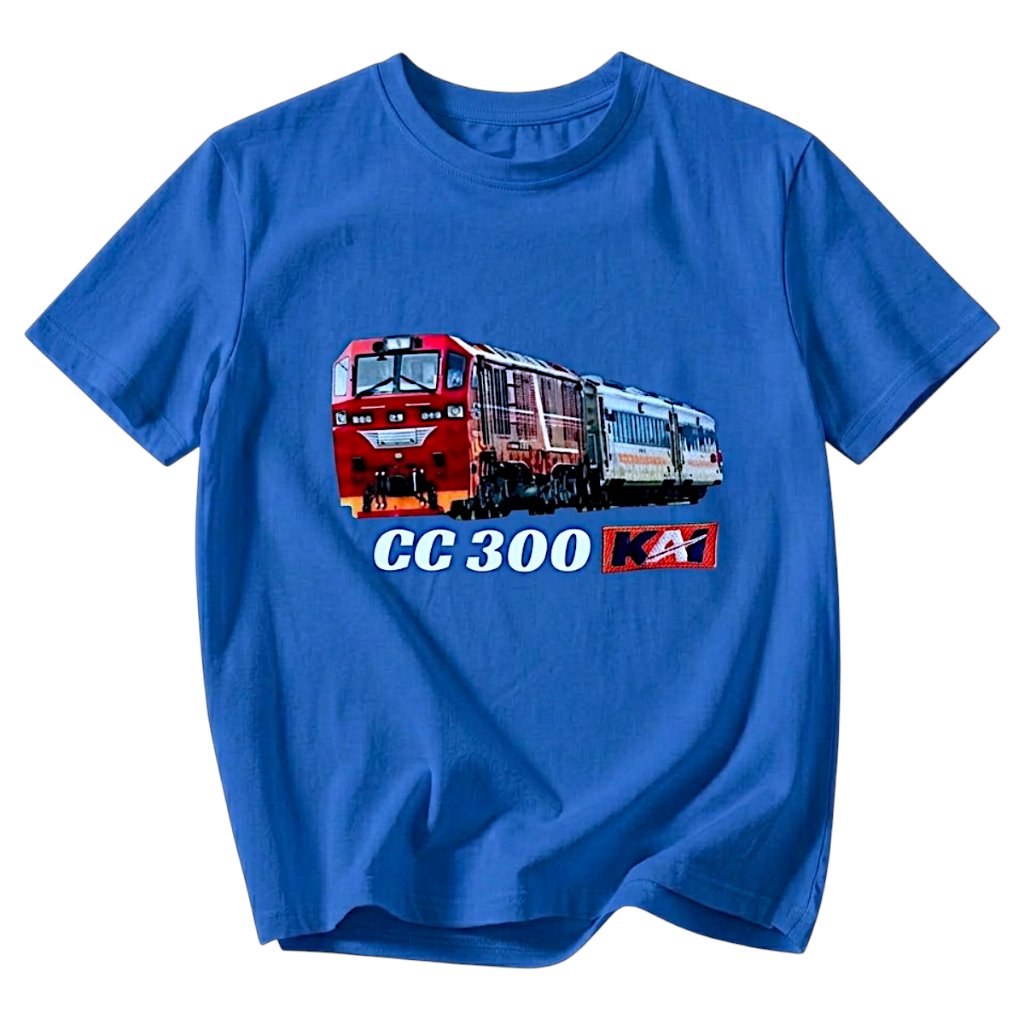 Kaos Anak Motif Kereta Api Indonesia CC206 Usia 4 - 15 Tahun / Kaos Lokomotif CC206 Cotton Combed 30