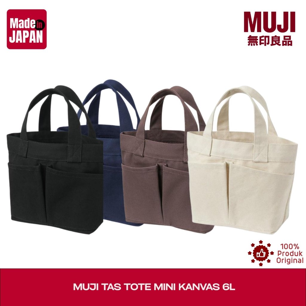 MUJI Tas Tote Mini Kanvas 6L