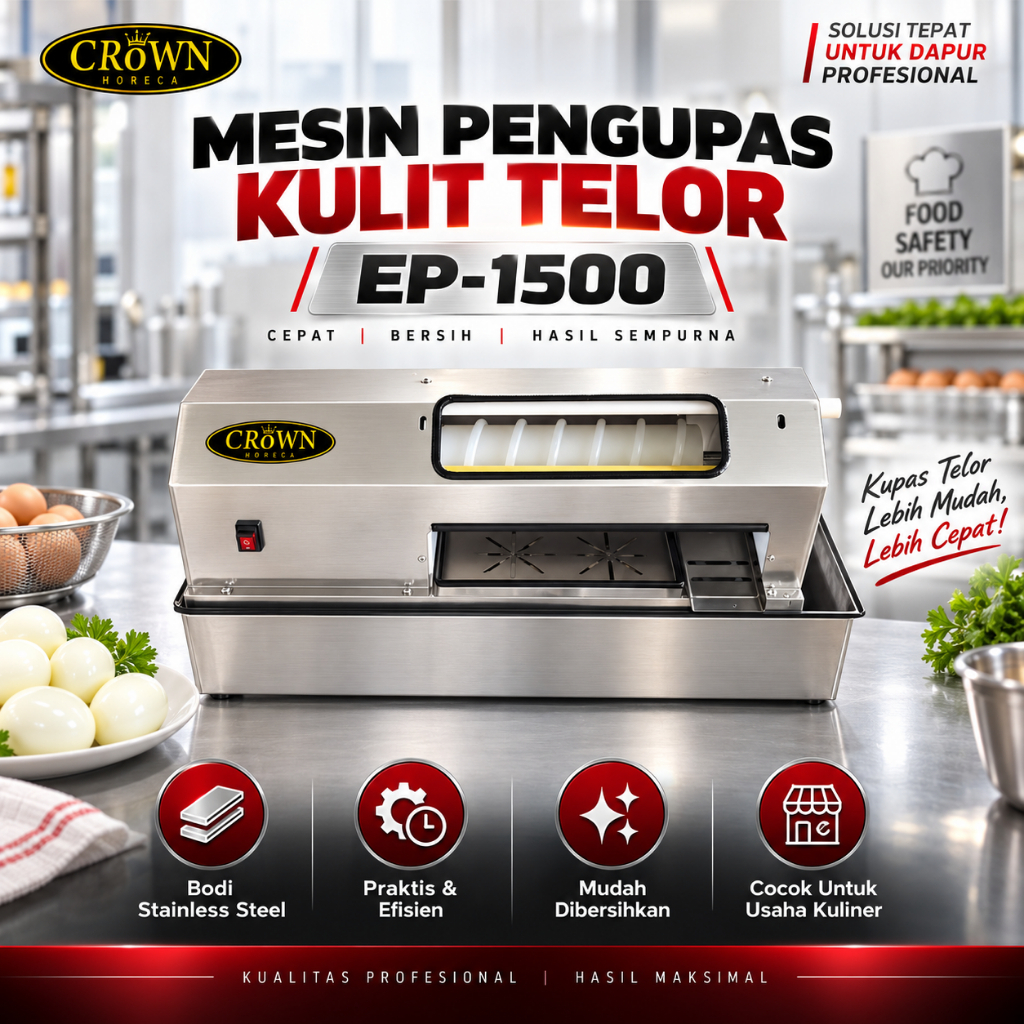 MESIN PENGUPAS KULIT TELUR CROWN EP-1500