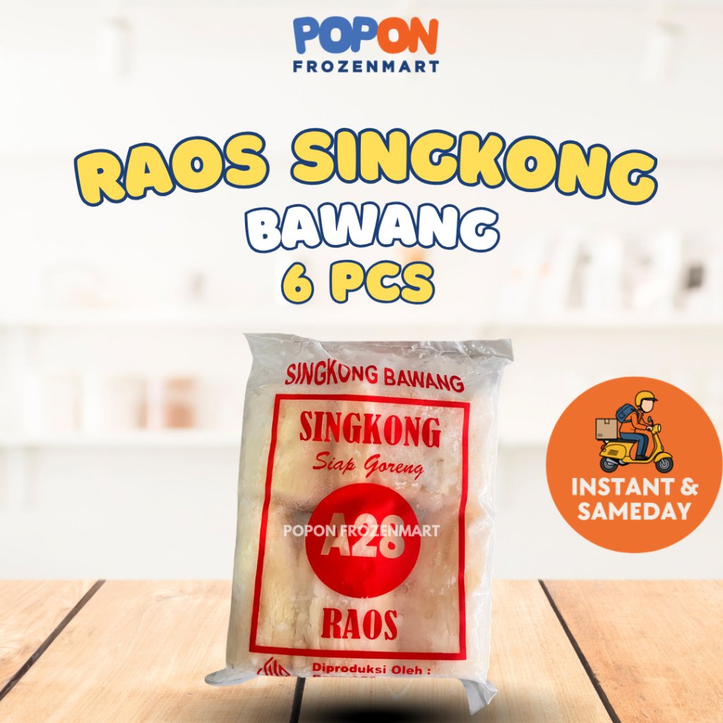 RAOS Singkong Frozen Bawang, Keju, & Susu Isi 6 Pcs | Singkong Beku Praktis untuk Goreng & Aneka Ola