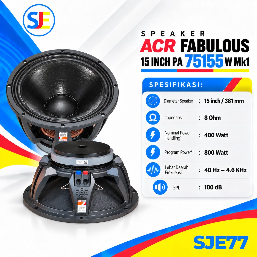 Speaker ACR Fabulous 15 Inch PA 75155 W Mk1 / Speaker ACR PA 75155 Fab