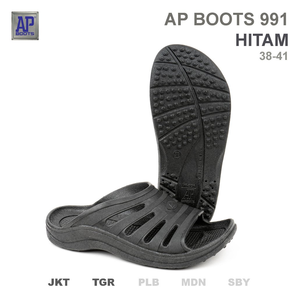 Ap Boots 991 Hitam - Sandal Selop