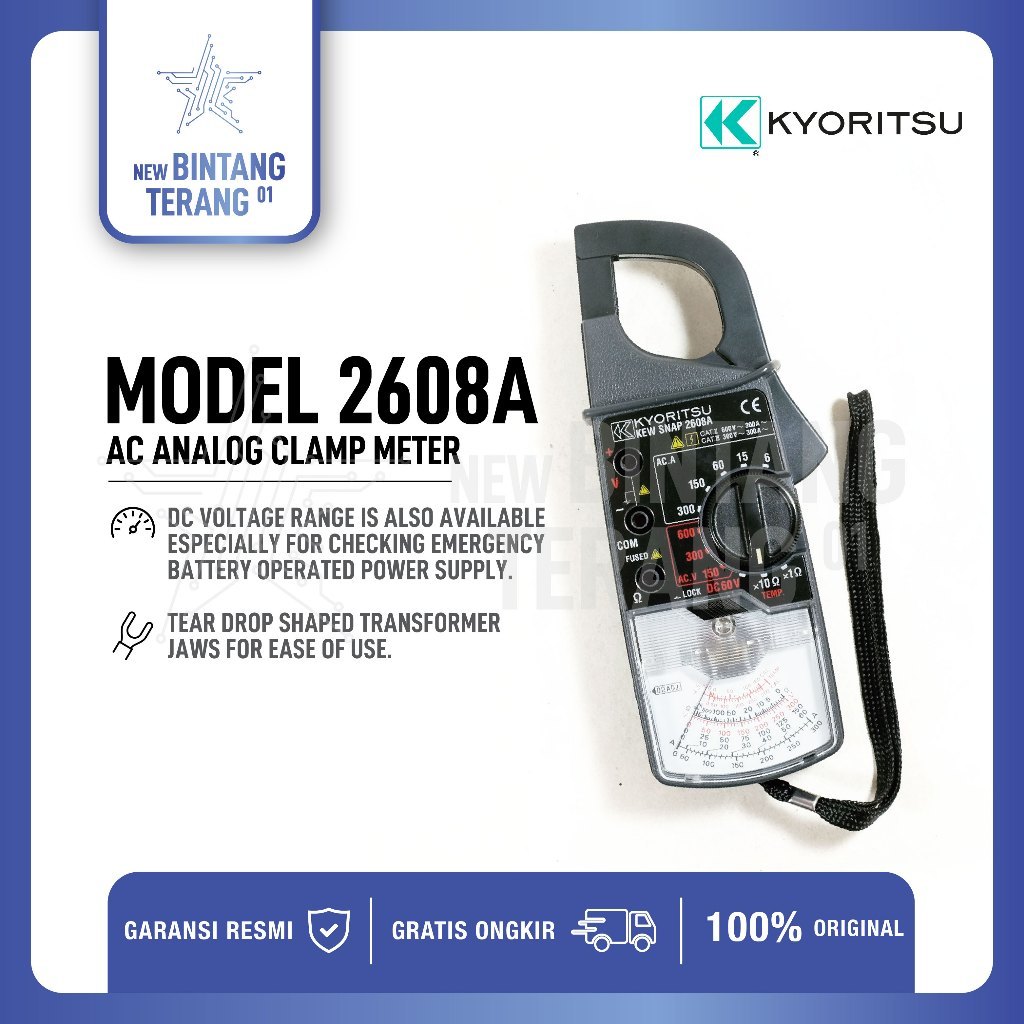 Analog clamp meters AC Kyoritsu 2608A