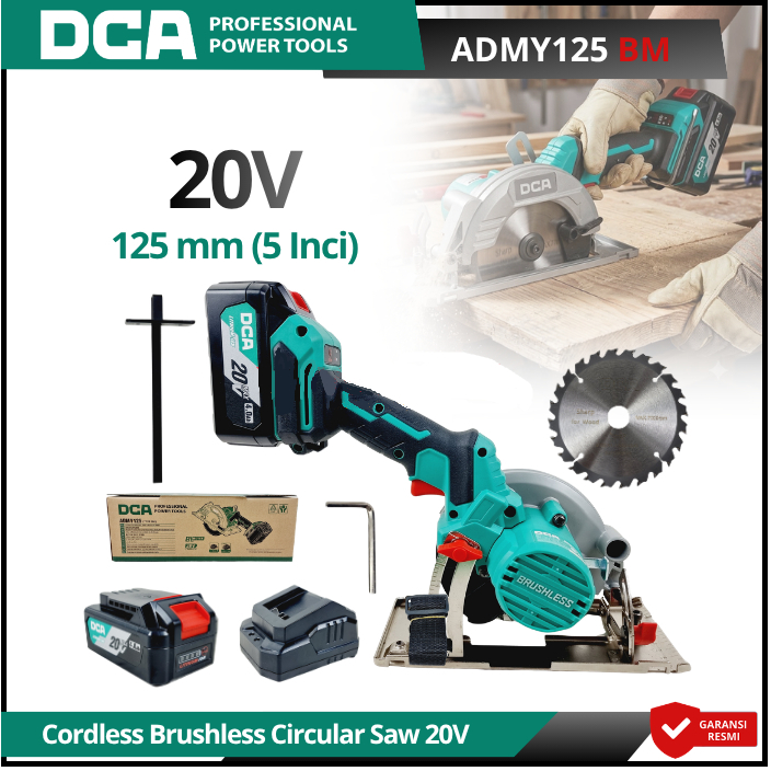 DCA ADMY125 Cordless Circular Saw Mesin Gergaji Kayu 125mm DCMY125BM DONG