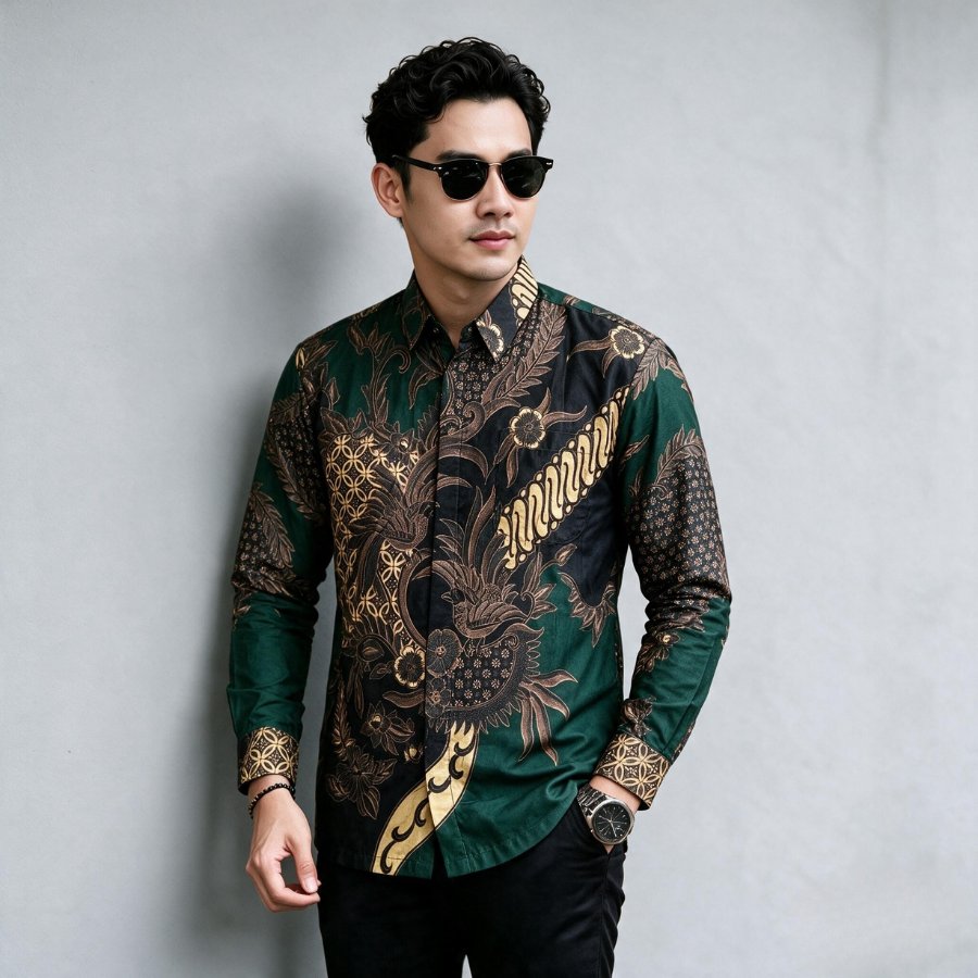 Zeen Hello - Kemeja Batik Pria Premium Lengan Panjang