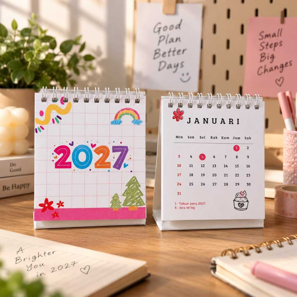 {NEW} Kalender 2027 / Calender 2027 / Kalender Meja 2027 / Kalender Mini 2027 / Kalender Meja
