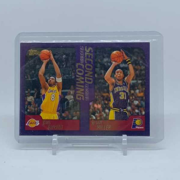 ORIGINAL Kartu Basket NBA 2000 Topps Second Coming Kobe Bryant & Reggie Miller Lakers & Pacers Legen