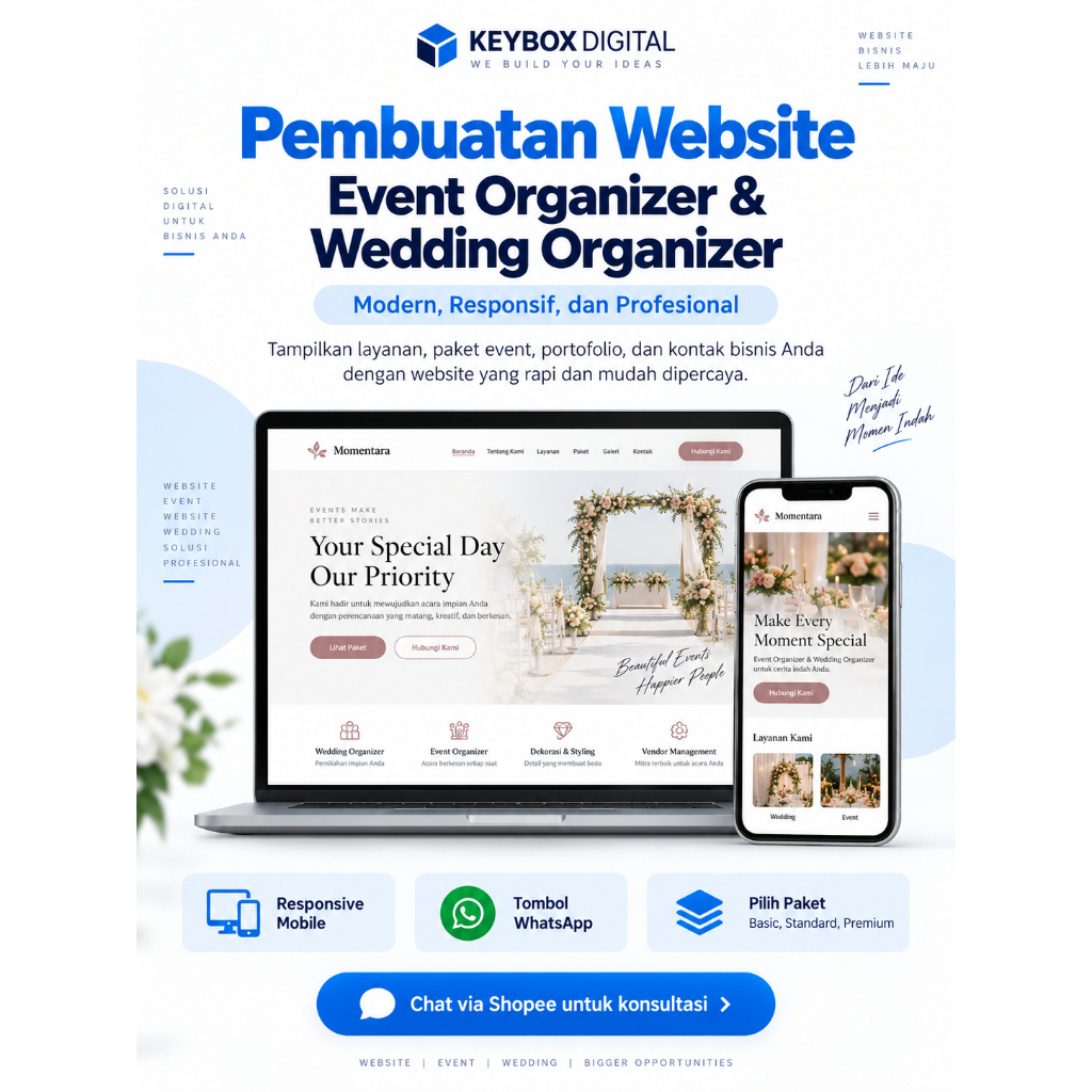 Jasa Pembuatan Website Event Organizer dan Wedding Organizer