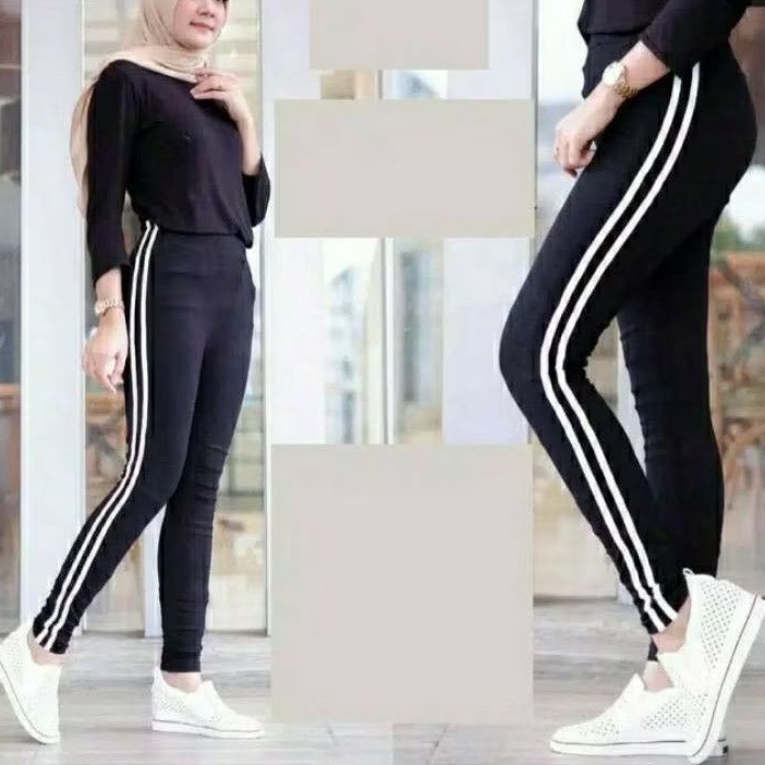LEGGING IMPORT LIS PUTIH TEBAL /LEGGING IMPORT / LEGGING IMPORT MURAH / lejing