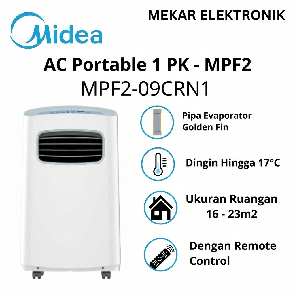 MIDEA AC Portable 1 PK - MPF2MPF2-09CRN1 / Ac Midea