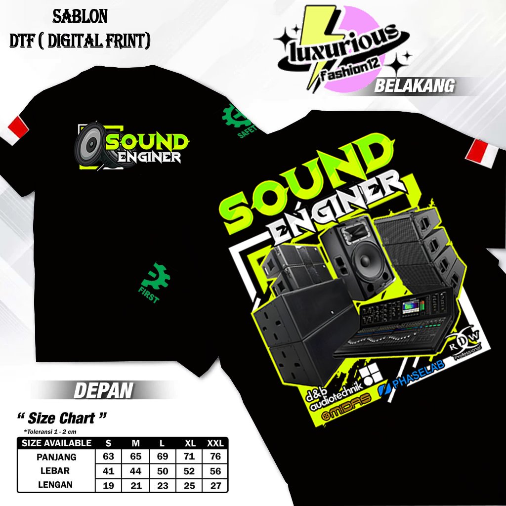 Luminosfashion12 Sound Enginer | Kaos Sound Enginer Kaos Terbaru Pria dan Wanita