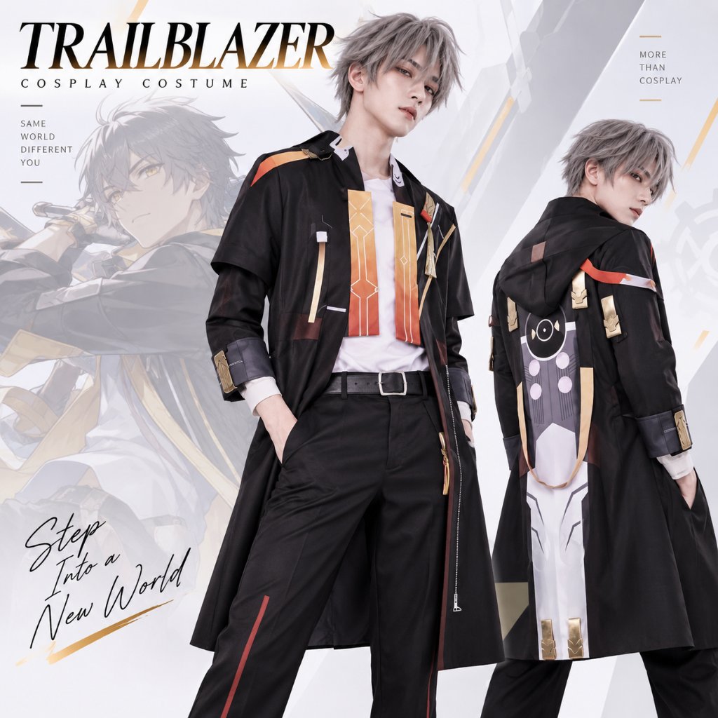 Jaket Sweater Outer Cosplay Game Honkai Star Rail Trailblazer Caelus