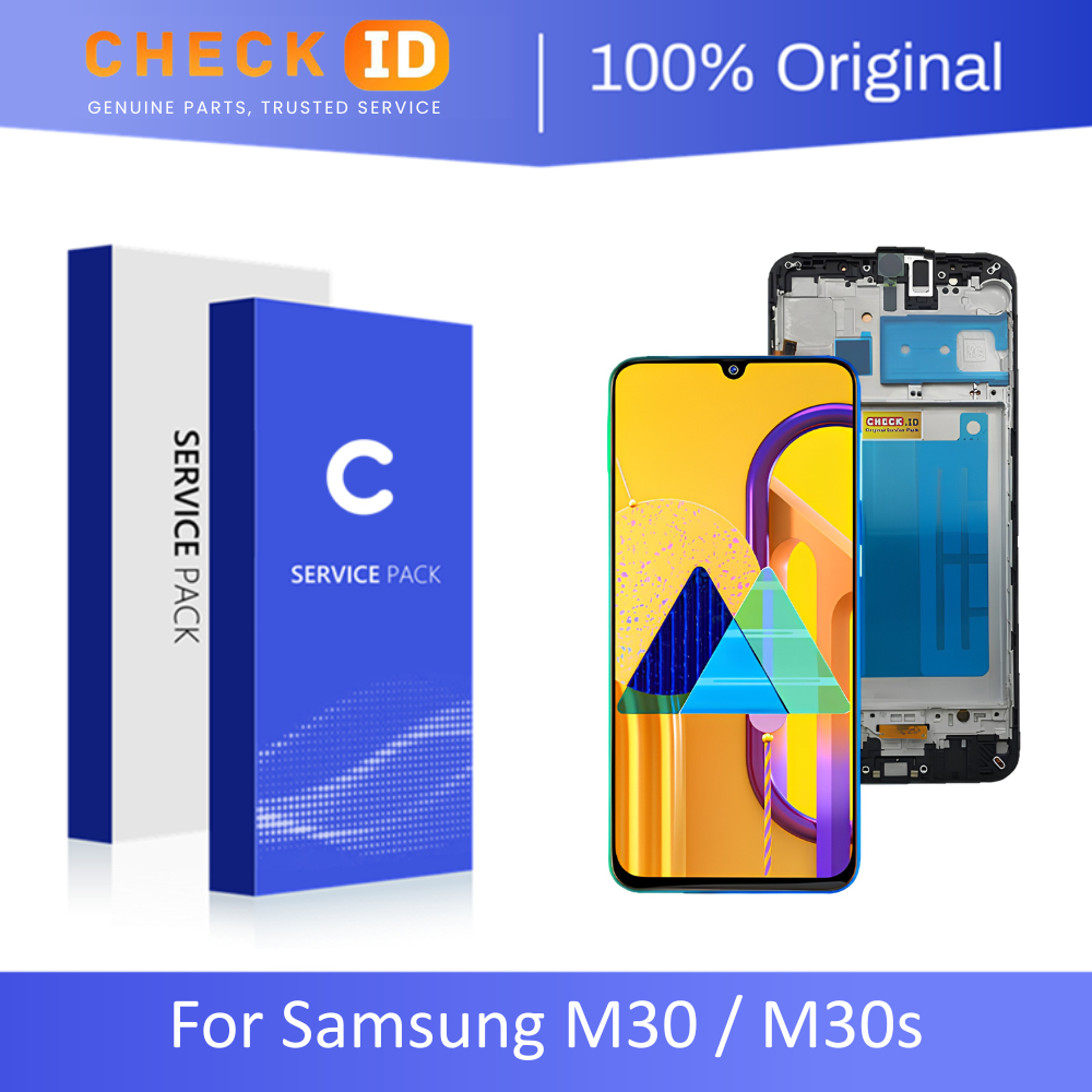 [ CHECK.ID ] AMOLED LCD + FRAME SAMSUNG M30 SM-M305 / M30S SM-M307 ORIGINAL