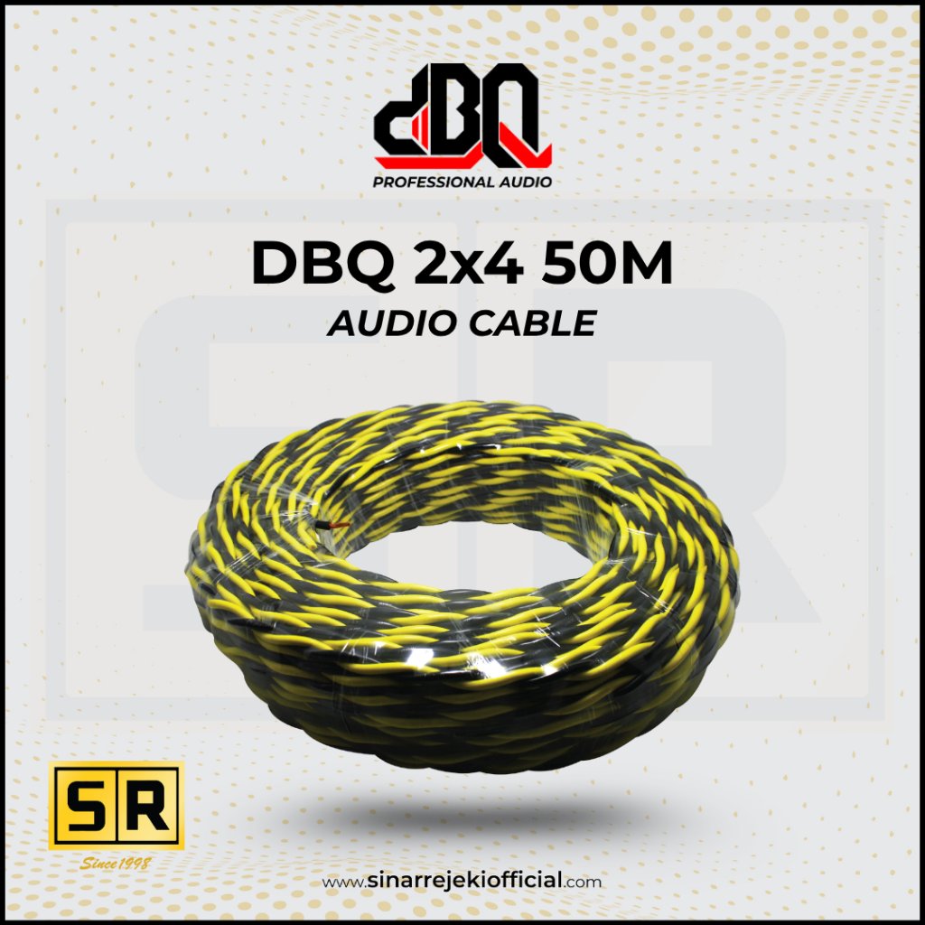 Braided Cable Audio DBQ 2 x 4 50 M / kabel Kepang