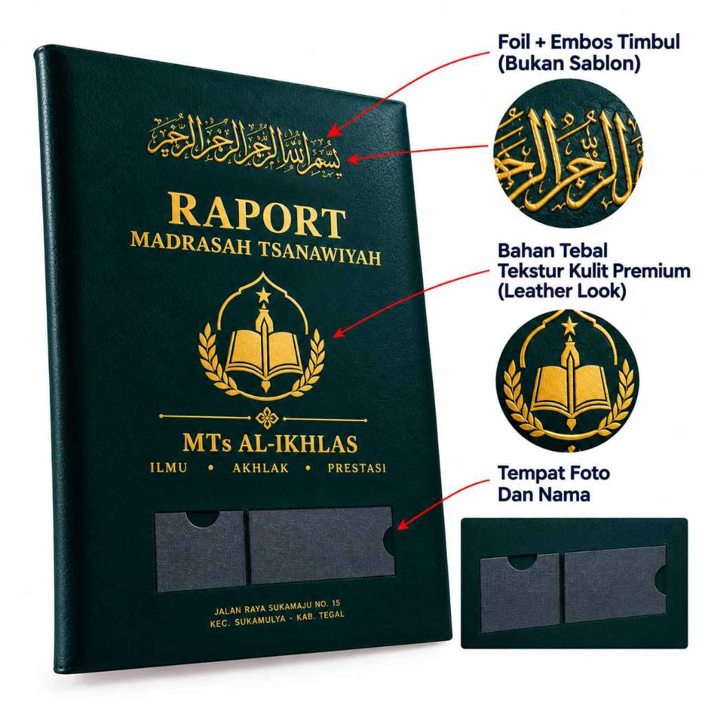 Map Rapor Umum Custom | Sampul Map Rapor PAUD TK SD SMP SMA SMK | Map Raport Sekolah Siap Pakai ISI 