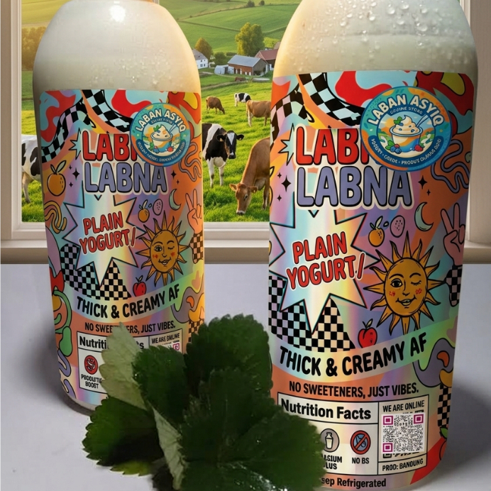 Grosir Plain Yogurt Botol 1 Liter Tanpa Gula | Organic Plain Yogurt No Flavour | COD Instant