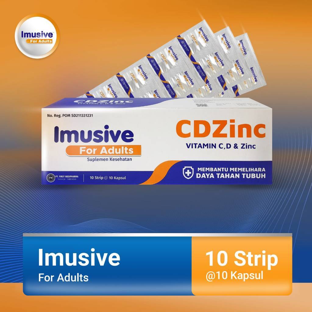 IMUSIVE CDZINC BOX ISI 100 kaplet vitamin c d3 zinc multivitamin