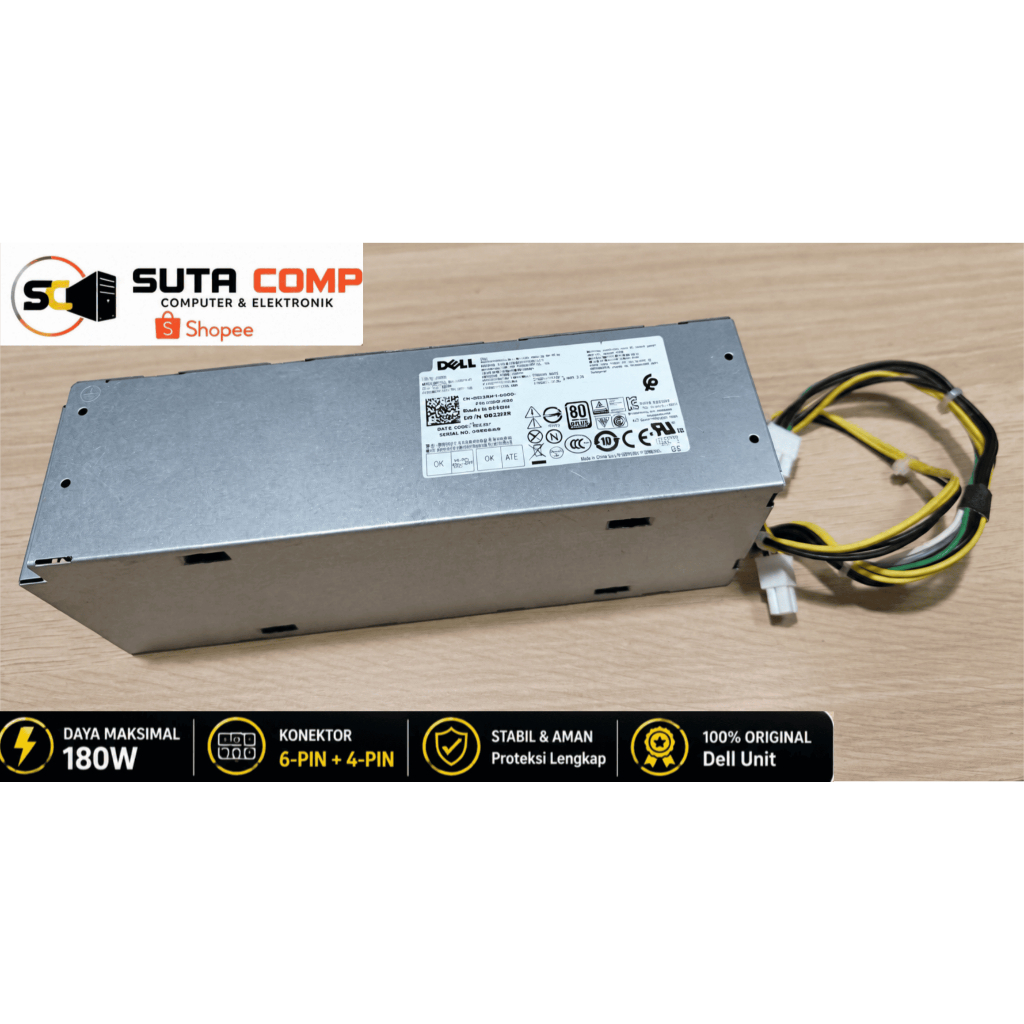 PSU Powersupply Dell OptiPlex 3050 SFF 5050 SFF 7050 SFF 6 PIN + 4 PIN