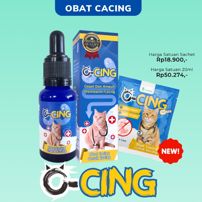 Obat Cacing Kucing O-cing Untuk Semua Jenis Kucing