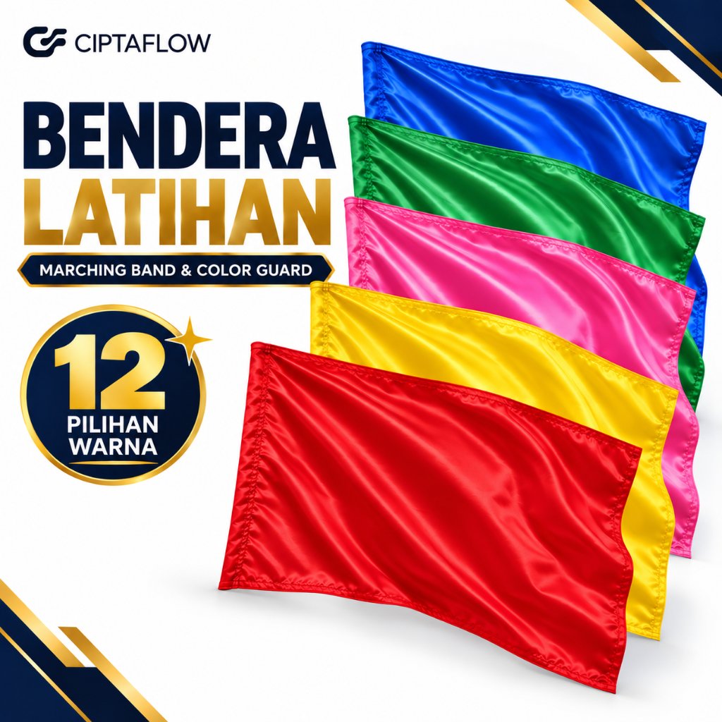 Bendera Latihan Color Guard Polos | Flag Marching Band Drum Band