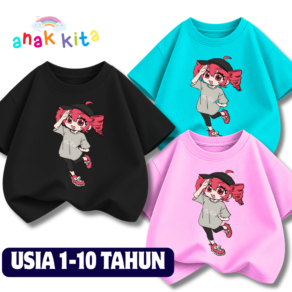 Anak Kita Kaos Vocaloid Kasane Teto Override Yoshida Yasei UTAU / Baju Kasane Teto Vocaloid Chibi Ov