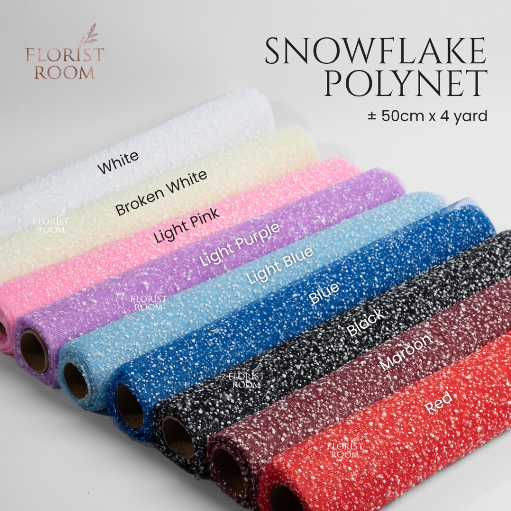 Snowflakes ±50cm x 4yard - Tile Salju - Buket - Flower - Florist