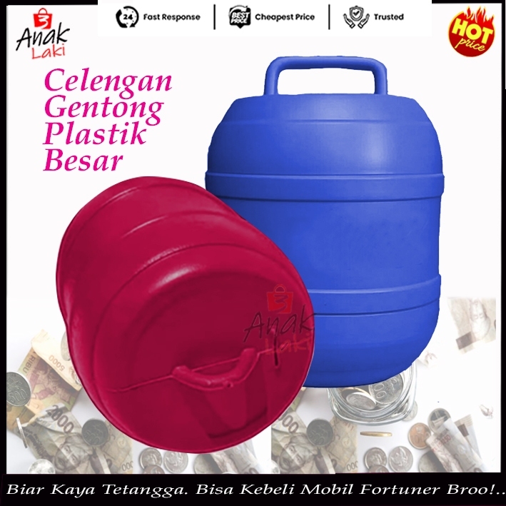 promo Celengan Gentong Plastik Besar/Celengan plastik jumbo