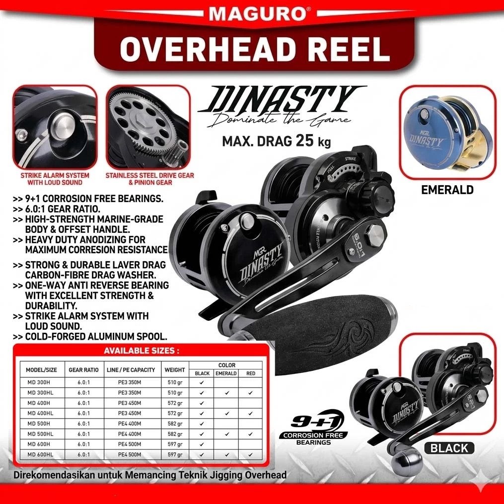 REEL MAGURO DINASTY / REEL OVERHEAD