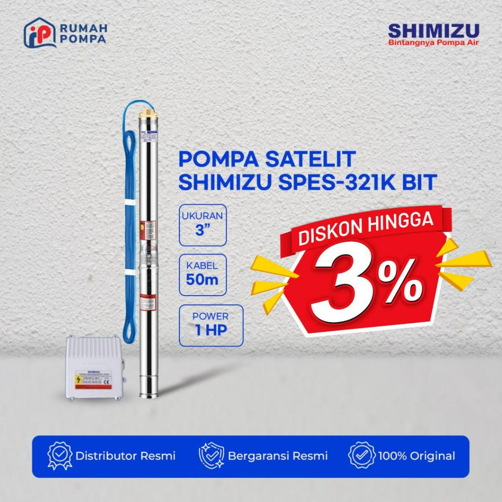 Pompa Submersible 1 HP Shimizu SPES-321K BIT