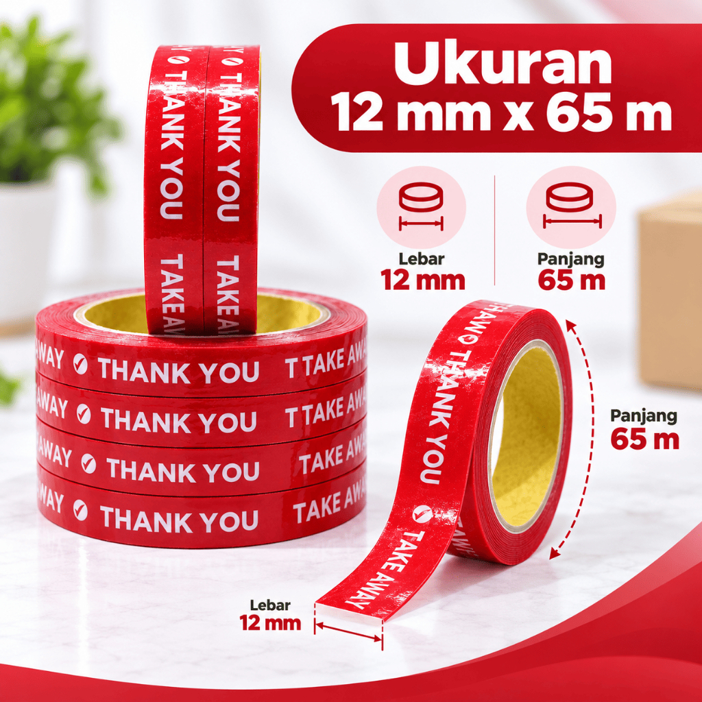 ISOLASI PRINTING "THANKYOU - TAKE AWAY" / ISOLASI CUSTOM