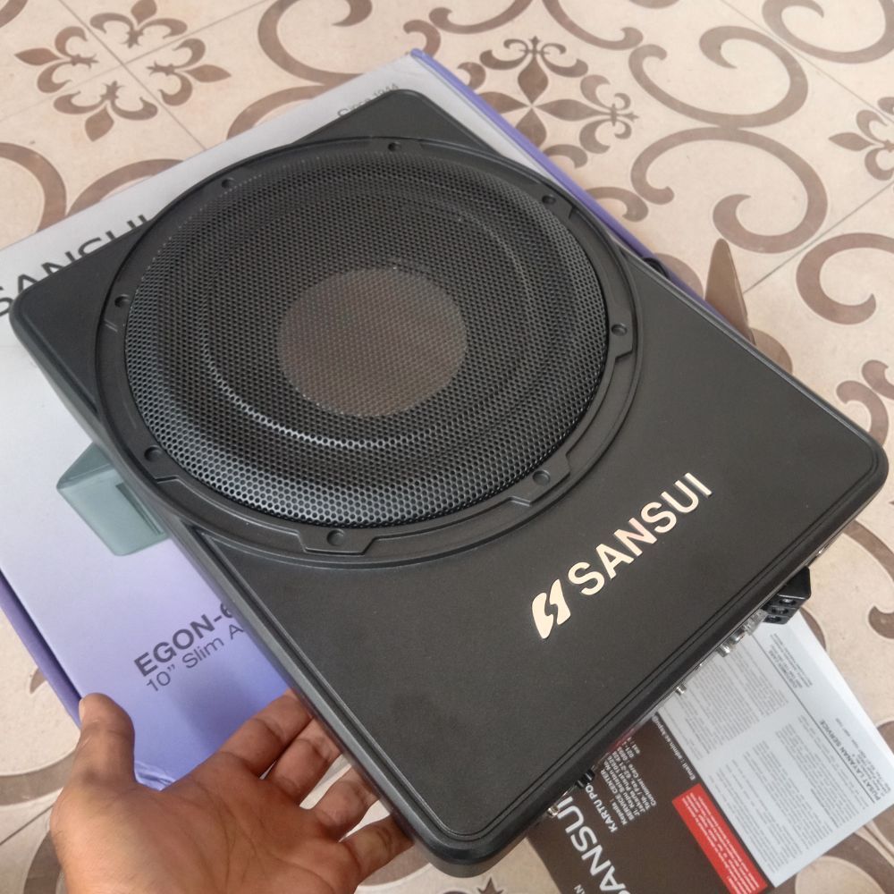 subwoofer kolong audio mobil sansui 10 inchi