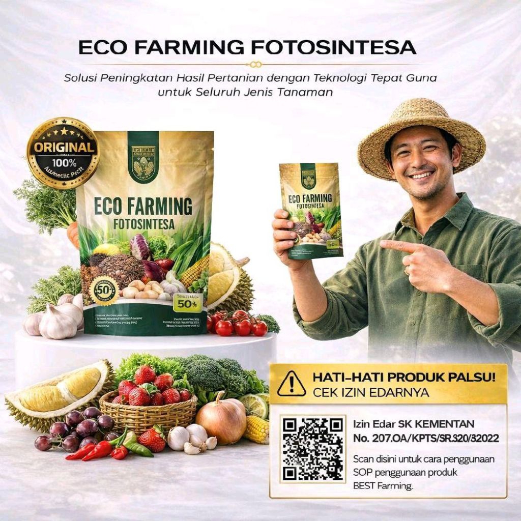 Fotosintesa Pupuk Organik - Teknologi Fotosintesa & Pembenah Tanah - Nutrisi Alami Tanaman - Aman & 
