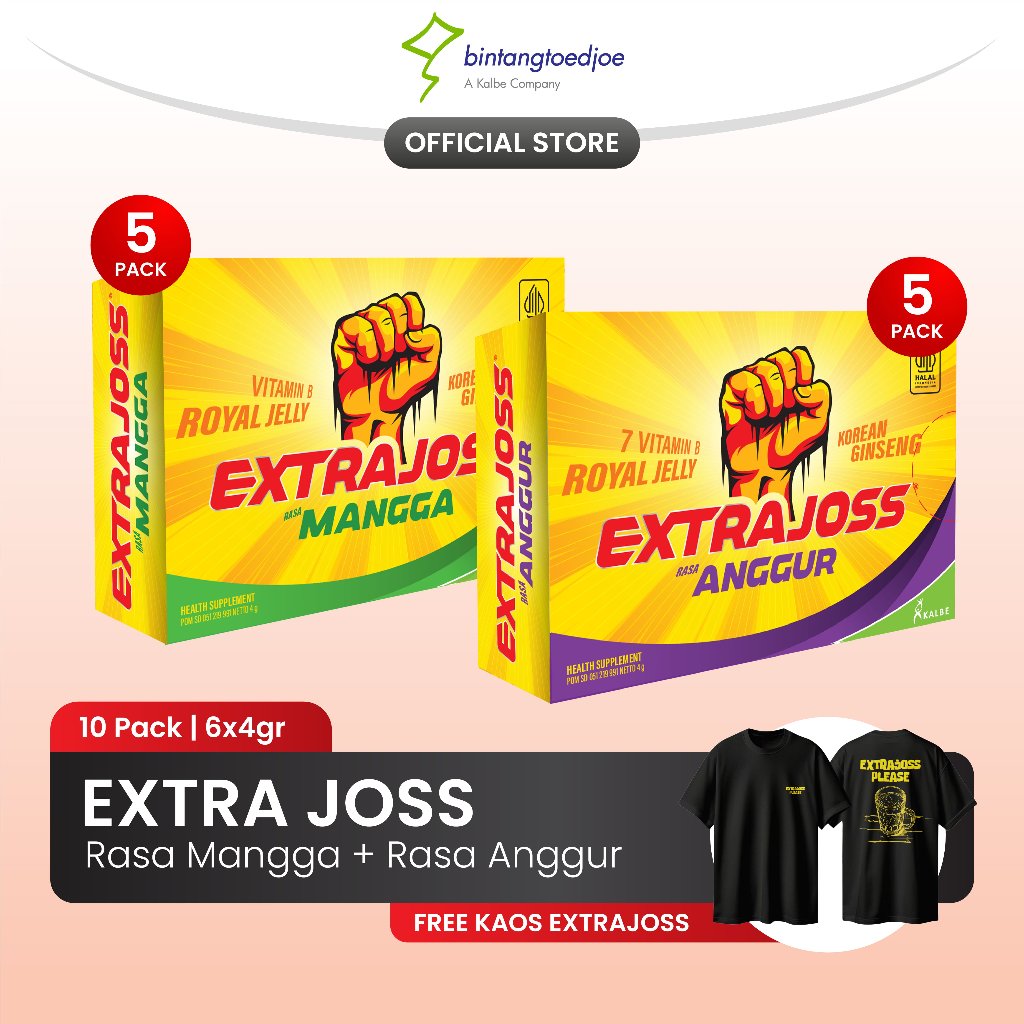 Extra Joss Anggur 5 Pack + Extra Joss Mangga 5 Pack