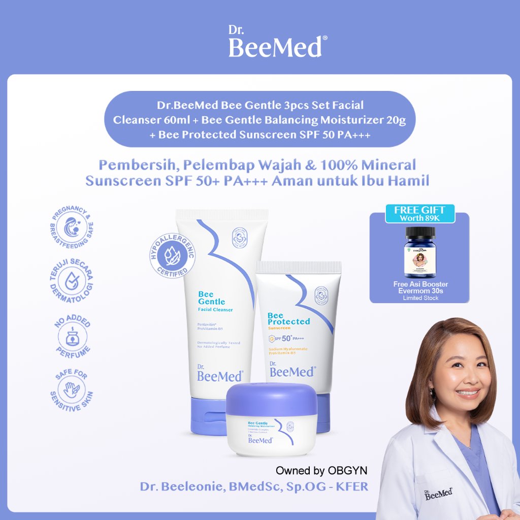 [Special Affiliate] Dr.BeeMed Bee Gentle 3pcs Set Facial Cleanser 60ml + Bee Gentle Balancing Moistu