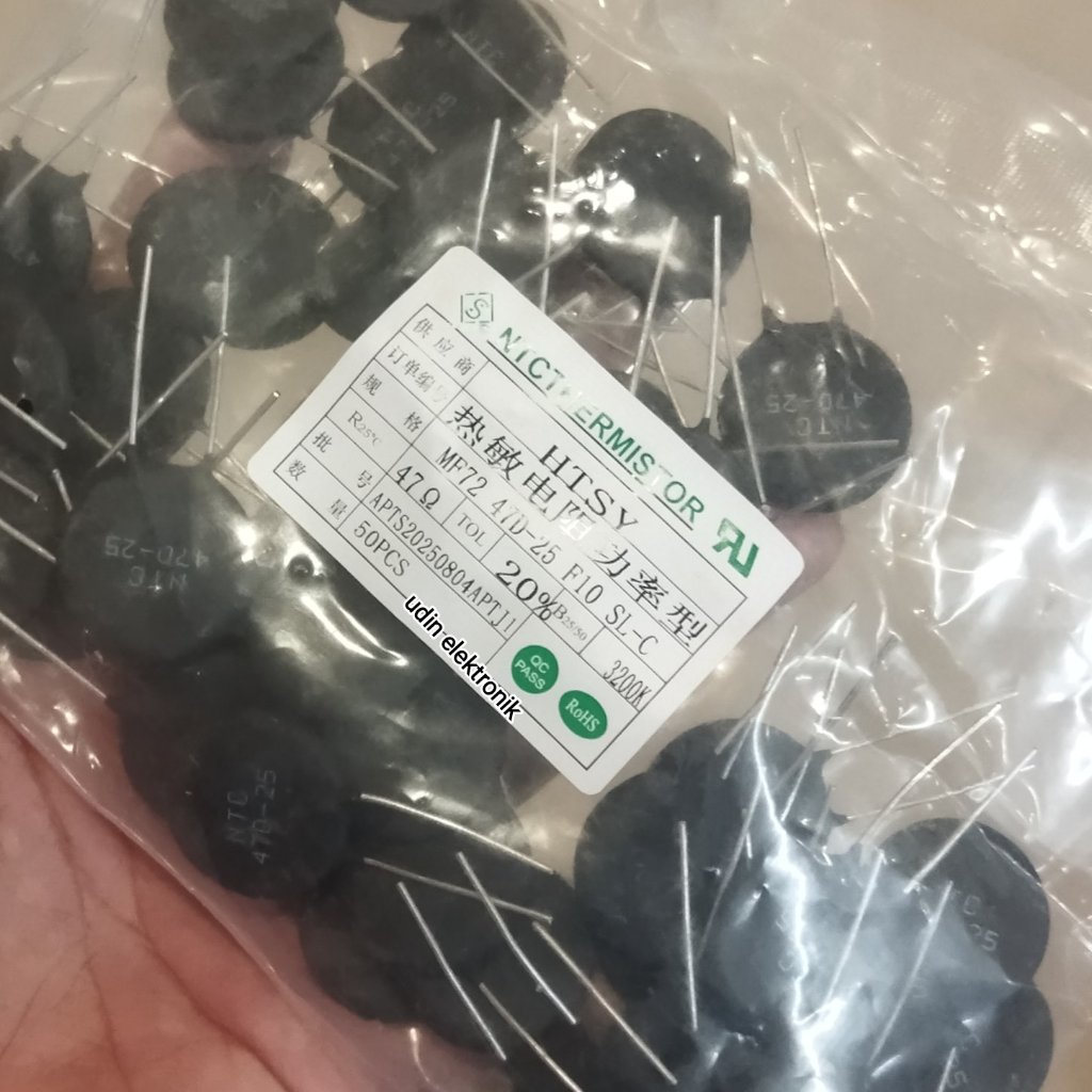 [50pcs] Thermistor MF72 NTC 47D-25 F10 SL-C  47 Ohm BESAR