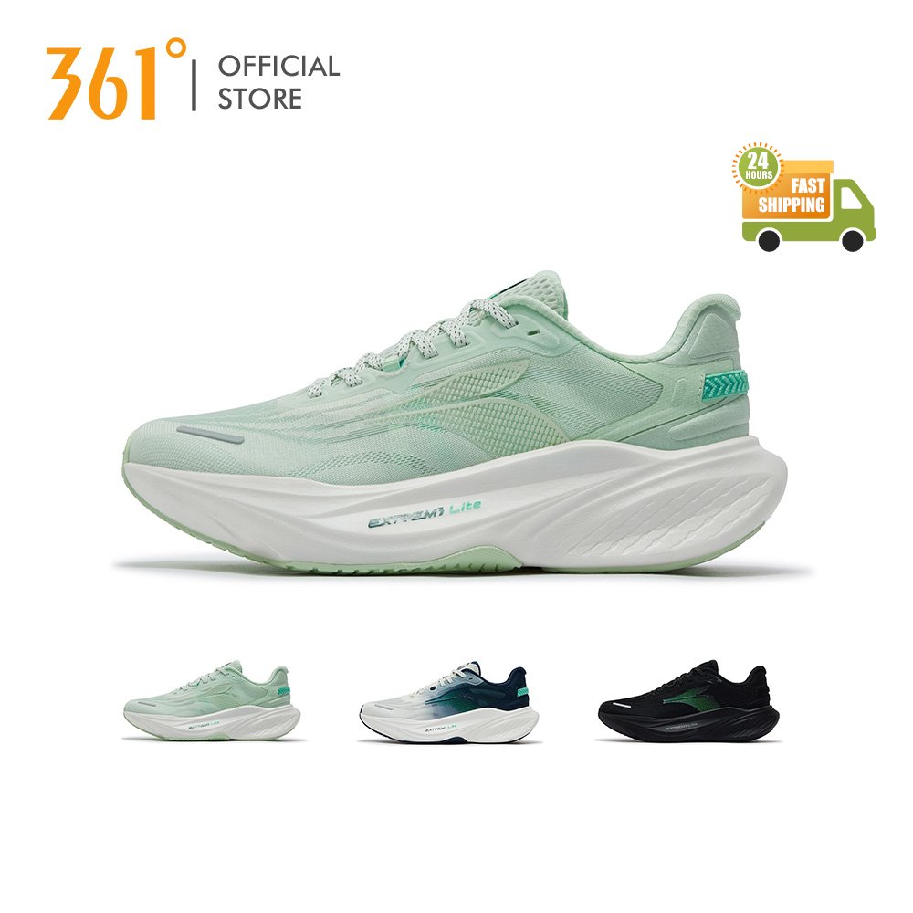 361 Degrees 1/2 Run 2.0 | Sepatu Lari Pria Ringan Bernapas Nyaman Tahan Lama untuk Sehari-hari dan K
