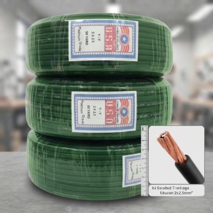 Kabel listrik/audio serabut isi 2x2,5 / Kabel listrik 2 x 2,5 50YARD