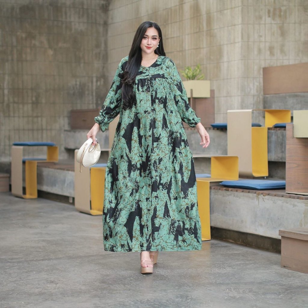 Gamis Nikita Rayon Premium Wanita Adem Nyaman Kekinian Longgar Gamis Muslimah Gamis Jumbo