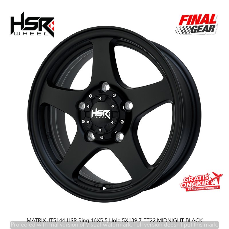 VELG MOBIL MATRIX JT5144 HSR R16X55 H5X139,7 cocok untuk JIMNY ESCUDO FEROZA TAFT dan masih banyak l