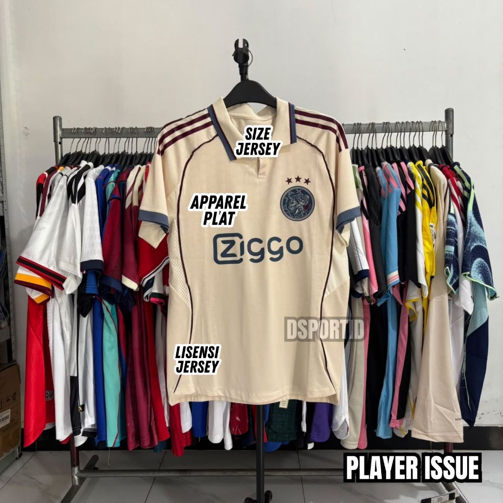 Player Issue Jersey Ajax 3RD 2025 2026 Baju Bola Dsport